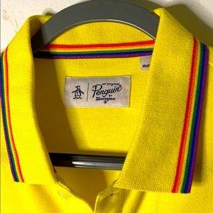 NWT Original Penguin Pride Rainbow Polo Shirt